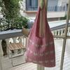Bolsa de Hombro de Punto con Corazones 2025 Estilo Nuevo Otoño Temprano Bolso de Punto Sencillo y de Moda Bolso de Hombro Elegante y Personalizado