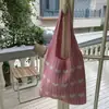 Bolso de Paja Estilo Vacaciones de Playa 2025 Nuevo Bolso de Hombro Bolso Tote de Paja de Verano Gran Capacidad Bolso Tejido Portátil