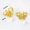 Colgante de Borla de Calabaza con Zirconia Imitación de Cristal Micro-Pavimentado de Cobre Accesorios para Joyería DIY Mariposa Pulsera Collar Accesorios con Cuentas