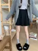 Falda corta ajustable para maternidad, colección otoño 2026, media falda plisada, que cubre el vientre, de punto, estilo primavera y otoño, falda versátil de línea A para usar con prendas exteriores