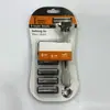 Aparelho de barbear manual de 3 lâminas para homens, lâmina de aço inoxidável, lâminas substituíveis, disponível para atacado