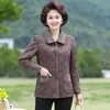 Nova Jaqueta de Primavera/Outono para Mães, Tops para Mulheres de Meia-Idade e Idosas, Manga Longa de Vovó Roupas para Pessoas Idosas dos Anos 60 70