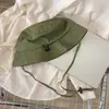 Estilo Shopper Pessoal Dongdaemun Coreano ins Rosa Rosa Cordão à Prova de Vento Fino Secagem Rápida Proteção Solar Chapéu de Sol Chapéu Bucket