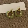 Pendientes Cuadrados Plateados con Gotas de Aceite en Forma de U para Mujer Pendientes Franceses Retro Simples Elegantes Pendientes de Moda Versátiles para el Trabajo para Mujer