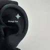 ¡Wow, aretes de acero de titanio para mujer, aptos para perforaciones, mini pernos para cartílago no extraíbles de alta gama, ear cuffs brillantes, aretes de estrella, accesorios para orejas