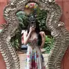 Atuendos de Viaje para Maldivas y Tailandia: Vestido Largo Floral con Tirantes para Mujer para Vacaciones en la Playa de Sanya