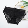 Ropa Interior Sexy de Lujo Europea y Americana Transfronteriza Ropa Interior para Mujer de Cintura Media de Encaje Transpirable Elástica Tallas Grandes Bragas para Dama para Comercio Exterior