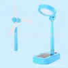 Lámpara de Escritorio Recargable con Energía Solar y Ventilador para Protección Ocular, Doble Uso para Estudio, Habitación de Estudiante, Lectura en Escritorio, Lámpara de Mesita de Noche, Carga USB