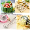 Cuchara para Sandía de Acero Inoxidable, Cuchara para Helado de Acero Inoxidable, Cuchara Medidora, Cuchara para Helado, Cuchara para Fruta