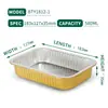 Suministro Directo de Fábrica de Cajas de Empaque de Lata Selladas con Plástico para Tazones, Cajas de Tazones Desechables de Papel de Aluminio Dorado de Grado Alimenticio, Recipientes para Postres y Frutas