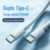 Cabo de carregamento rápido de 100W é adequado para cabo de dados tipo C duplo nível Huawei Tipo-C macho para macho PD carregamento rápido ctoc cabeça dupla