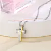 Diseño de Moda Cadena de Onda de Agua Colgante de Acero Inoxidable Todo Fósforo Sentido de Alta Gama Joyería Transfronteriza Collar