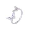 Anillo Ajustable de Apertura de Mariposa Estilo Coreano Cao Shi Sen, Anillo Individual Dulce y Fresco para Mujeres, Joyería Moderna y Popular