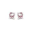 Pendientes de Diseño de Nicho de Lujo Ligero Estilo Francés Pendientes de Moda de Dibujos Animados Dulces y Geniales Gato Kt Pendientes de Botón de Alta Gama