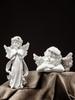 Figura de angelito de estilo europeo retro, adornos artísticos, estatuas de yeso, modelos decorativos