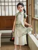 Traje de vestido Cheongsam de verano para niñas Estilo Chino Infantil Mejorado Estilo Occidental Traje Tang Ropa de Presentación Guzheng para Niñas