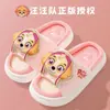 Pantuflas infantiles de Paw Patrol, de lino, para niñas y niños, primavera y otoño, pantuflas interiores antideslizantes de dibujos animados 3D para niños