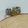 Anillo Bestia Tragadora de Oro para Hombre Simple Retro Dominante Diseño de Nicho Estilo Antiguo Apertura de Alta Gama Anillo Ajustable