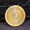Bússola Bagua de Latão Sólido Giratória de Múltiplos Giros Feng Shui Peça de Mão Bússola Tai Chi I Ching Mini Descompressão