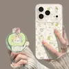 Funda con Soporte Magnético para iPhone 15 con Temática de Gato Verde para Modelos Apple 17 Pro Max, Spring 16, Cute 14 y 13