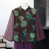 Nuevo traje de moda otoñal estilo chino para madres 2026, atuendo elegante y con estilo de manga larga para mujeres de mediana edad y mayores
