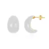 Pendientes Colgantes de Cobre Chapado en Oro de 18 Quilates Estilo Retro de Hong Kong con Esmalte en Forma de C para Mujer, Nuevos Pendientes de Moda de Lujo con un Toque de Alta Gama