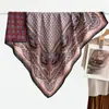 Bufanda Grande Azul de Algodón Lino con Patrón de Anacardo 90% Bufanda de Seda Protector de Cuello Estilo Coreano para Mujer Chal Pañuelo Fino para la Cabeza Bufanda de Terciopelo Rosa