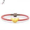Tienda de oro con cuentas de transferencia de alas de ángel de arena dorada con agujero pasante accesorios diy pulsera mujer