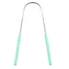 Raspador de Língua Ferramenta de Limpeza Oral para Remover Mau Hálito e Odor, Raspador de Língua em Forma de U, Raspador de Língua Oral de Aço Inoxidável