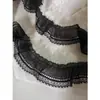 -Roupas de boneca feitas sob medida Acessórios de renda Off-white preto seda artificial plissado Acessórios de roupas de boneca renda