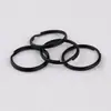 30Mm Chaveiro de Anel Duplo Pintado de Preto Pingente de Bolsa Acessório de Chaveiro Feito à Mão DIY Materiais