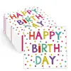 Servilletas de Papel Temáticas de Cumpleaños en Negro Oro y Oro Rosa, Temáticas por Edad, para Jubilación, Nacimiento de Bebé, Compromiso, Servilletas de Fiesta con Gradiente de Colores