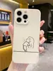 Suministro Directo de Fábrica de Fundas para iPhone 15 Sencillas y Divertidas Estilo Pareja para Hombres y Mujeres, Fundas Suaves Anti-Caídas para iPhone 18 Promax
