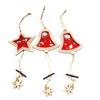 Colgante navideño de madera diy creativo calcetín navideño muñeco de nieve decoración de árbol de navidad colgante accesorios diy