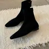 Otoño e Invierno Nuevo Estilo Coreano Elegantes Versátiles para la Oficina Adelgazantes Tacón Oculto Botines para Mujer