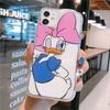 Capa de Celular Pato Donald para iPhone 11 Apple 12ProMax Capa Macia Transparente 14 Mulheres All-inclusive 13 Resistente a quedas