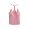 Atacado de Roupas Femininas Transfronteiriças Estilo Europeu e Americano 2026 Primavera Nova Versátil Alça no Pescoço Ombro a Ombro Acolchoada Decote em V Profundo Camisola