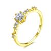 Anel Pequeno de Diamante de 7 Peças para Comércio Exterior Transfronteiriço com Estilo Minimalista Japonês Delicado e Fresco, Compacto