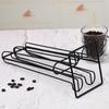 Fábrica en stock Estante de almacenamiento de cápsulas de café de hierro Estante de almacenamiento de cápsulas de café de hierro de doble cara Estante de exhibición de café