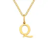 Nuevo Collar de Acero Inoxidable de 26 Letras de Amazon, Cadena para Clavícula Moderna y Versátil, Collar para Pareja con Apellido en Stock