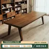 Escritorio Grande Largo de Madera Maciza, Mesa Doble de Estudio y Lectura, Escritorio de Oficina Simple para Computadora, Mesa de Conferencias, Mesa de Trabajo, Mesa Grande de Tablero de Madera Maciza