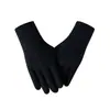 Guantes de cuadros de color sólido transfronterizos para hombres y mujeres, cálidos de invierno, forrados de felpa, tejido grueso tipo lana, pantalla táctil, guantes de alta gama