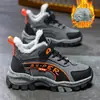 Zapatos infantiles transfronterizos para niños, zapatos de senderismo, nuevos de invierno, con algodón adicional, más gruesos, cálidos, resistentes al desgaste, estilo para niñas, zapatos deportivos para exteriores