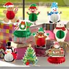 Decoración para fiesta de Navidad transfronteriza adornos de panal Papá Noel y muñeco de nieve accesorios para crear ambiente decoraciones de escritorio