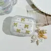 El Nuevo Moño Fantasma es Adecuado para la Funda de Auriculares Airpodspro3, Cubierta Protectora de Carcasa Blanda de TPU con Polvo Brillante para Apple 4ª Generación