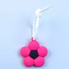 Colgante de Taza de Agua de Goma Suave de PVC Colgante de Flor Colorida Dopamina Llavero DIY Adorno de Flor Pequeña