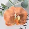 Pétalas de cabeça de flor phalaenopsis de filme artificial acessórios de flor artificial adorno de cabeça grampo de cabelo diy feito à mão decoração de casamento