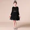 Vestidos de Aniversário Europeus e Americanos para Crianças, Vestidos Tutu de Princesa de Manga Longa para Competições, Vestidos Infantis de Meninas Transfronteiriços do Aliexpress