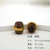 Accesorios de Madera de Agar Natural Pulsera de Plata S925 Chapada en Oro Accesorios para Pulsera Cuentas Espaciadoras Hechas a Mano para DIY Productos Semiacabados