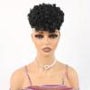 Peluca de Cresta de Gallo Europea y Americana Transfronteriza Peluca Mohicana Esponjosa Cabello Afro Pequeño Rizado Corto Rizado Fibra Química Gorro Peluca Mohawk